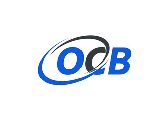 OCB letter creative modern elegant swoosh logo design