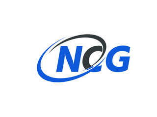 NCG letter creative modern elegant swoosh logo design