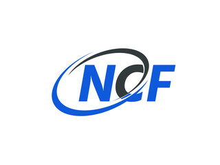 NCF letter creative modern elegant swoosh logo design