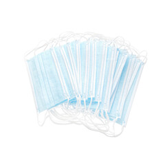 Medical fabric masks on a white background. Isolate. Protection from coronavirus. Protection during the epidemic. High quality photo