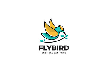 Natural Bird Illustration Logo