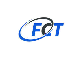 FCT letter creative modern elegant swoosh logo design