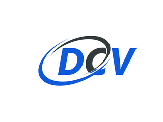 DCV letter creative modern elegant swoosh logo design