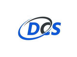 DCS letter creative modern elegant swoosh logo design