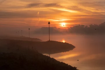 Foto auf Leinwand the river Ijssel in the Netherlands © twanwiermans