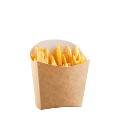 French fries in a brown kraft paper bag