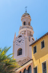 Fototapeta premium Beautiful clock tower in Sanremo