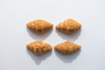 Сroissants on a white background