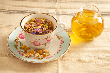 herbal tea made from various flowers