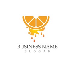 Orange logo design Vector icon illustration