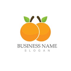 Orange logo design Vector icon illustration