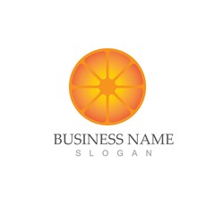 Orange logo design Vector icon illustration