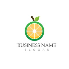 Orange logo design Vector icon illustration