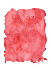 Abstract background with bright red watercolor stains splash