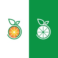 Obraz premium Orange logo design Vector icon illustration