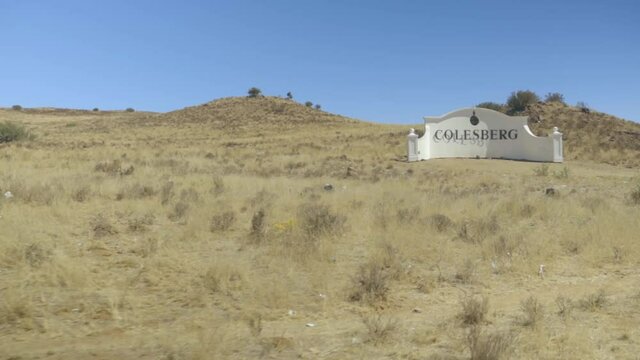 sign of the town of colesberg in the western cape in south africa