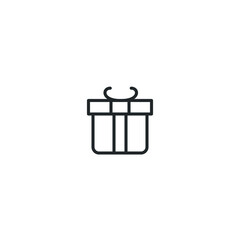 gift line icon, outline vector sign, pixel perfect icon