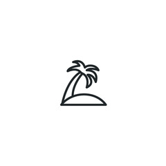 shore line icon, outline vector sign, pixel perfect icon