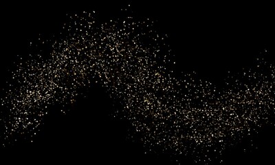 Glitter on black background. Colors glittering of Holiday's Season on black background