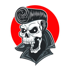 Rockabilly skull style