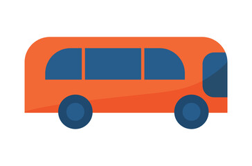 Tourist bus, Easy to edit and pinch. Vector flat plane style illustration.