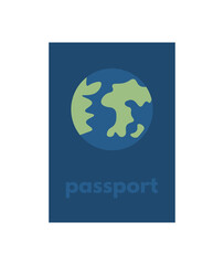 International travel passport, business or immigration concept. Travel and tourism icon concept. Foreign passport flat illustration.