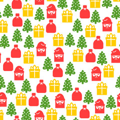 Christmas pattern seamless. Santa icon pattern seamless. symbol new year texture