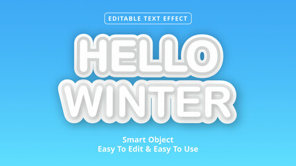 Flat design hello winter free vector © MdHanif