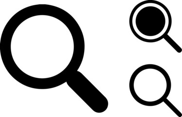 magnifying glass icon set. magnification icon design. representing search. instrument icon. Search icon design 