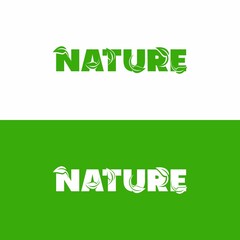 Nature Leaf Alphabet Stylie Real Text Design, Nature  Logo Illustration Vector, Unique Template Text for Advertising