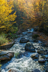 Samandere waterfalls in Duzce Province of Turkey