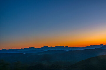 Sunset Landscape Scene, Greece