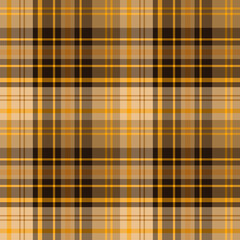 Seamless pattern in glorious warm yellow, brown and light and dark beige colors for plaid, fabric, textile, clothes, tablecloth and other things. Vector image.