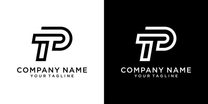 TP or PT Letter Logo Design Template Vector.