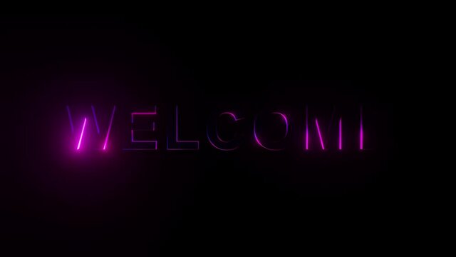 Welcome Abstract Looping Background In Trendy Colors And Lighting
