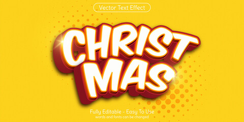 Christmas text editable illustrator text effect