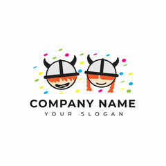 Kids playground logo design vector template