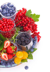 berry mix isolated on a white background