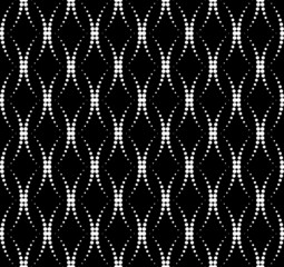 Vector geometric seamless pattern. Modern geometric background. A grid with oval cells made of dots.