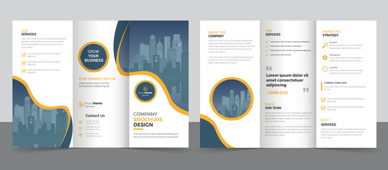 Creative corporate modern business trifold brochure template, trifold layout, a4 size brochure.