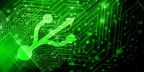 2d rendering USB icon
