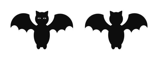 Bat cat vector icon