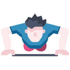 push up flat icon