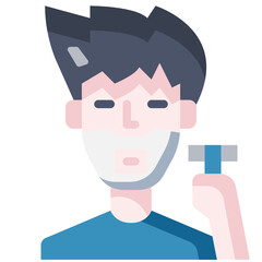 shaving flat icon