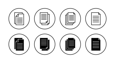 Document icons set. Paper sign and symbol. File Icon
