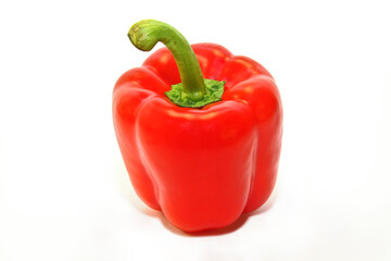 Red bell pepper on white background