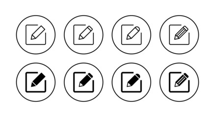 Edit icons set. edit document sign and symbol. edit text icon. pencil. sign up