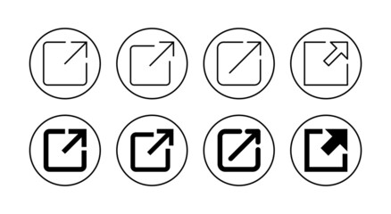 External link icons set. link sign and symbol. hyperlink symbol