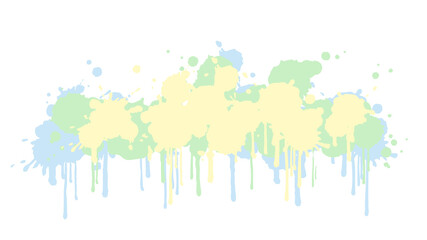 飛びはねたインクが垂れたイラスト_飛び散ったペンキの背景_16:9