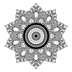 Fototapeta premium Mandala coloring book. Decorative round ornament. Mandala pattern. Mandala line art.